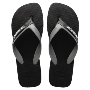 Havaianas Dual Male Thongs - Black/Steel Grey