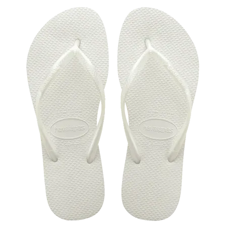 Havaianas Slim Female Thongs - Metallic White