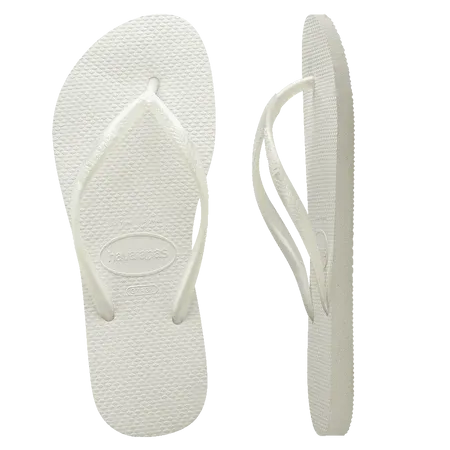 Havaianas Slim Female Thongs - Metallic White