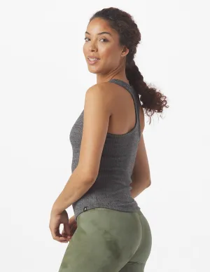 High Neck Comfort Tank: Charcoal Heather