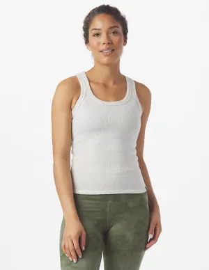 High Neck Comfort Tank: Oatmeal Heather