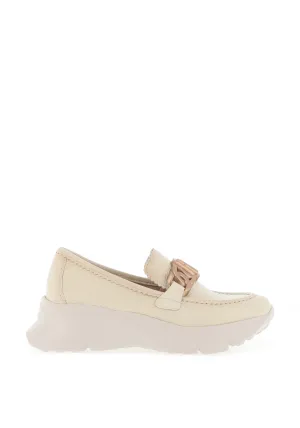 Hispanitas Hawaii Leather Platform Loafer, Natural