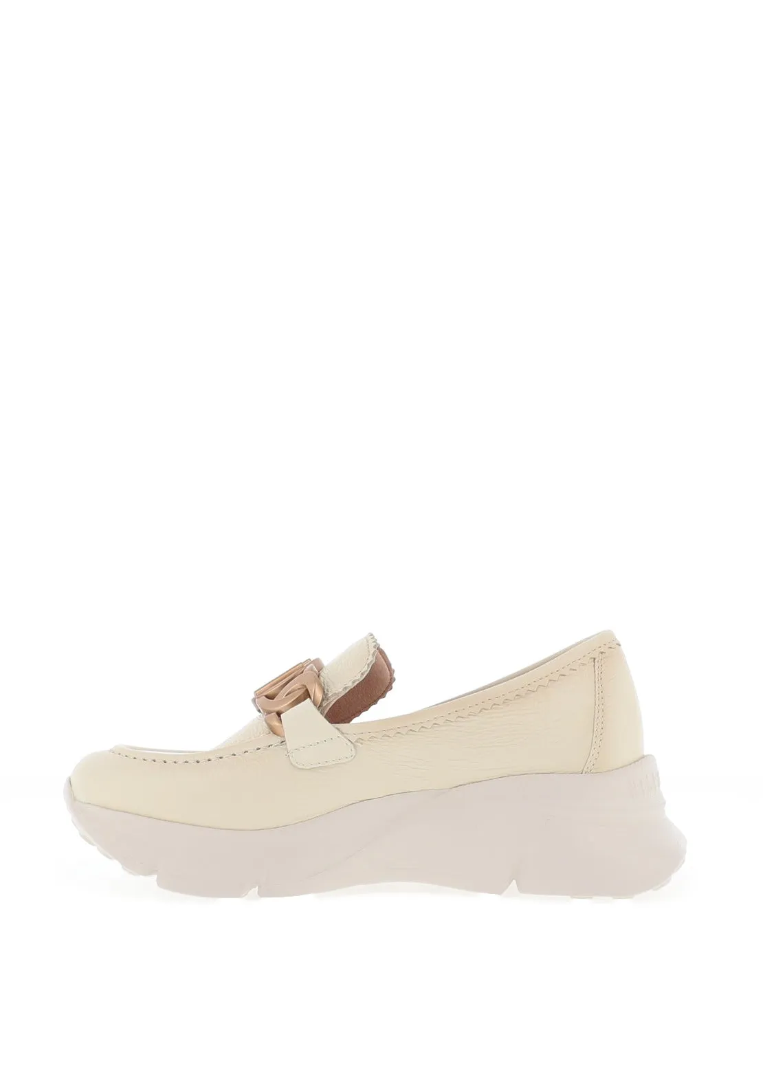 Hispanitas Hawaii Leather Platform Loafer, Natural