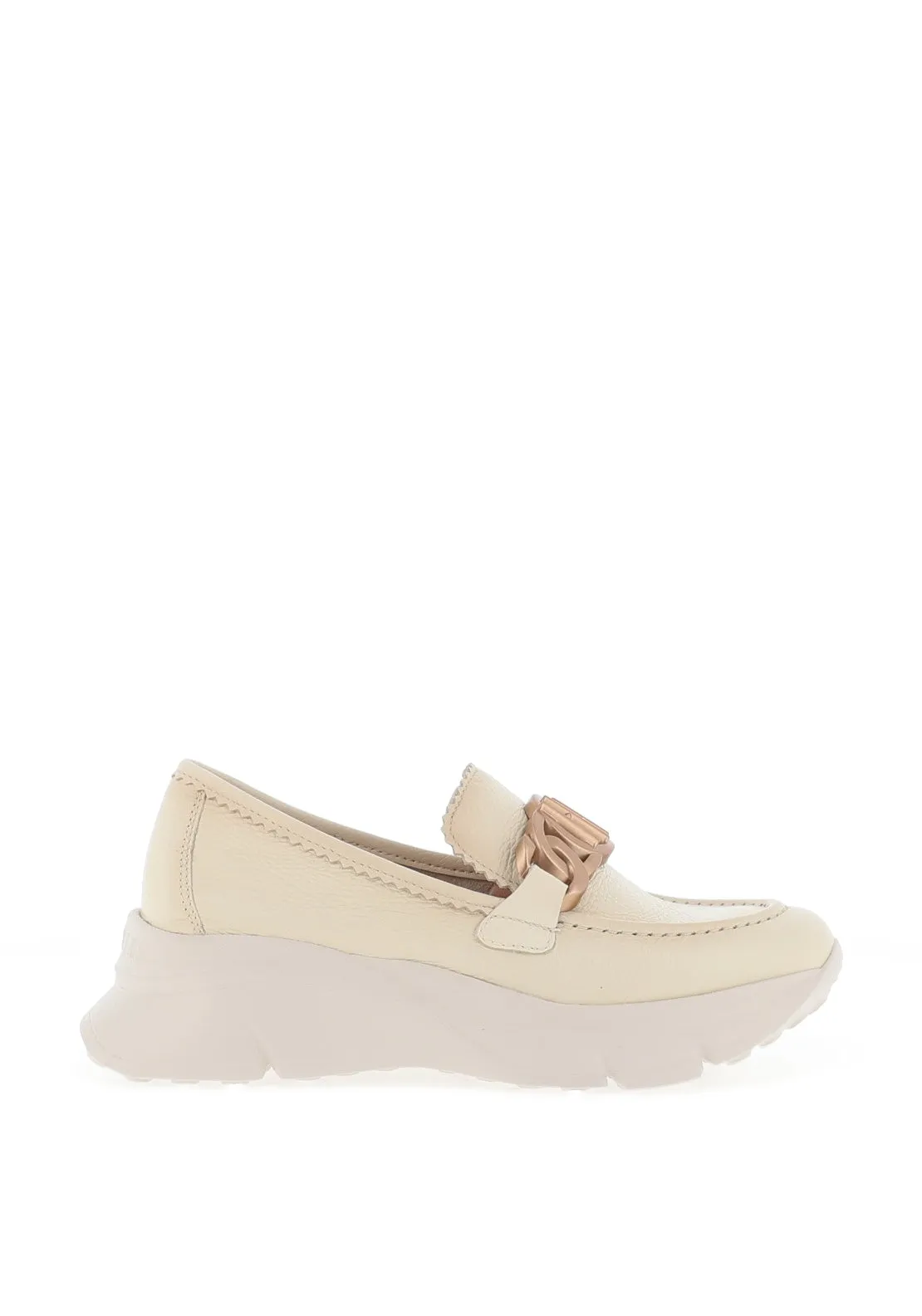 Hispanitas Hawaii Leather Platform Loafer, Natural
