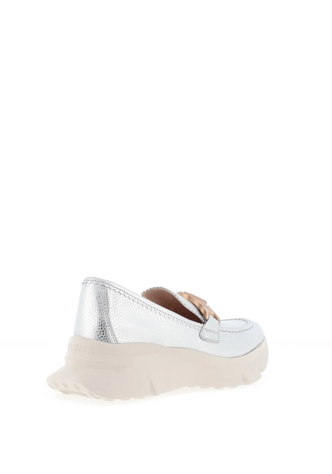 Hispanitas Hawaii Leather Platform Loafer, Silver