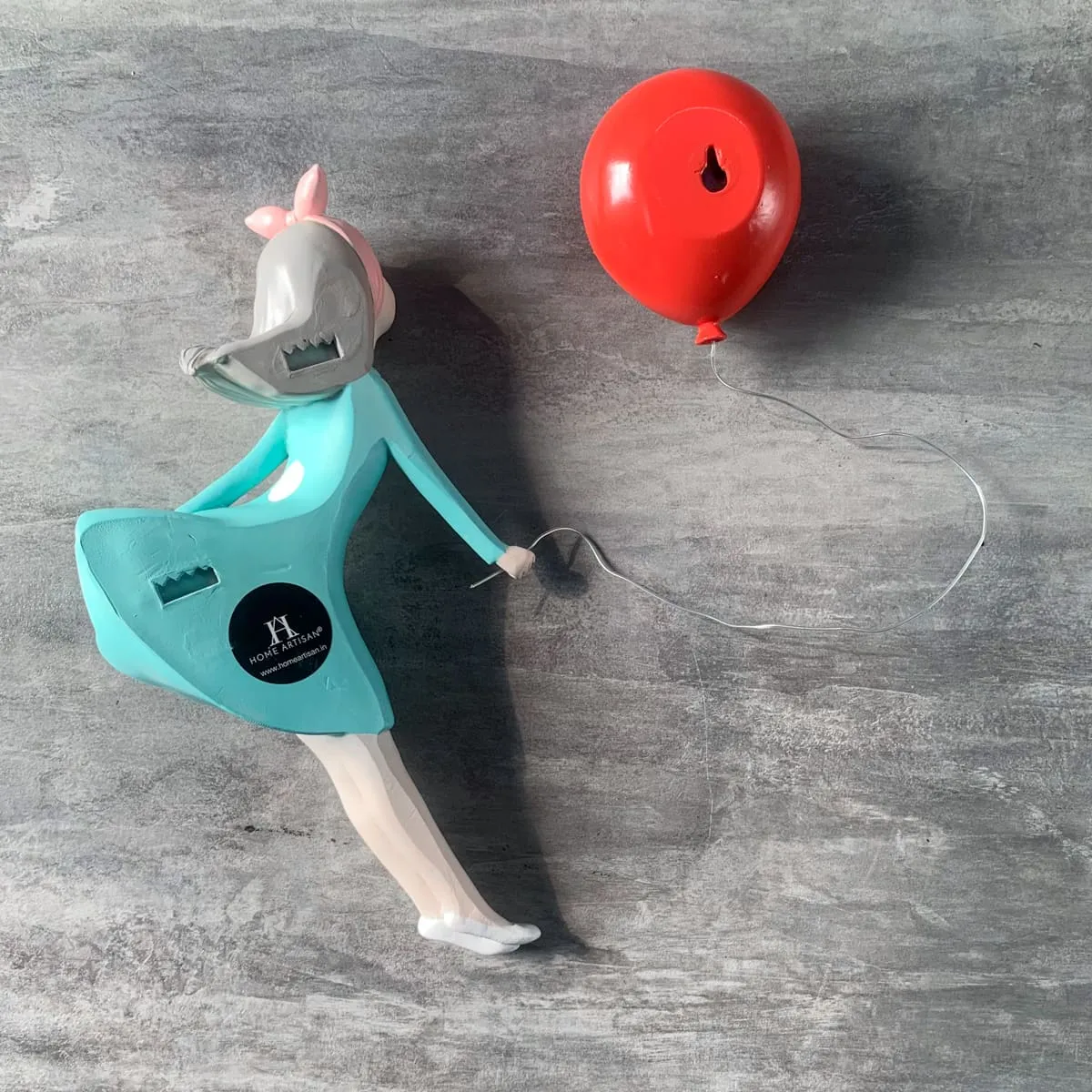 Home Artisan Luscinia with a Balloon Wall Sculpture