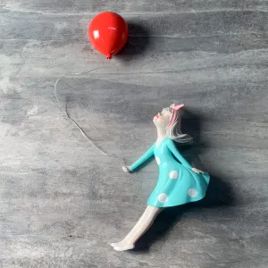 Home Artisan Luscinia with a Balloon Wall Sculpture