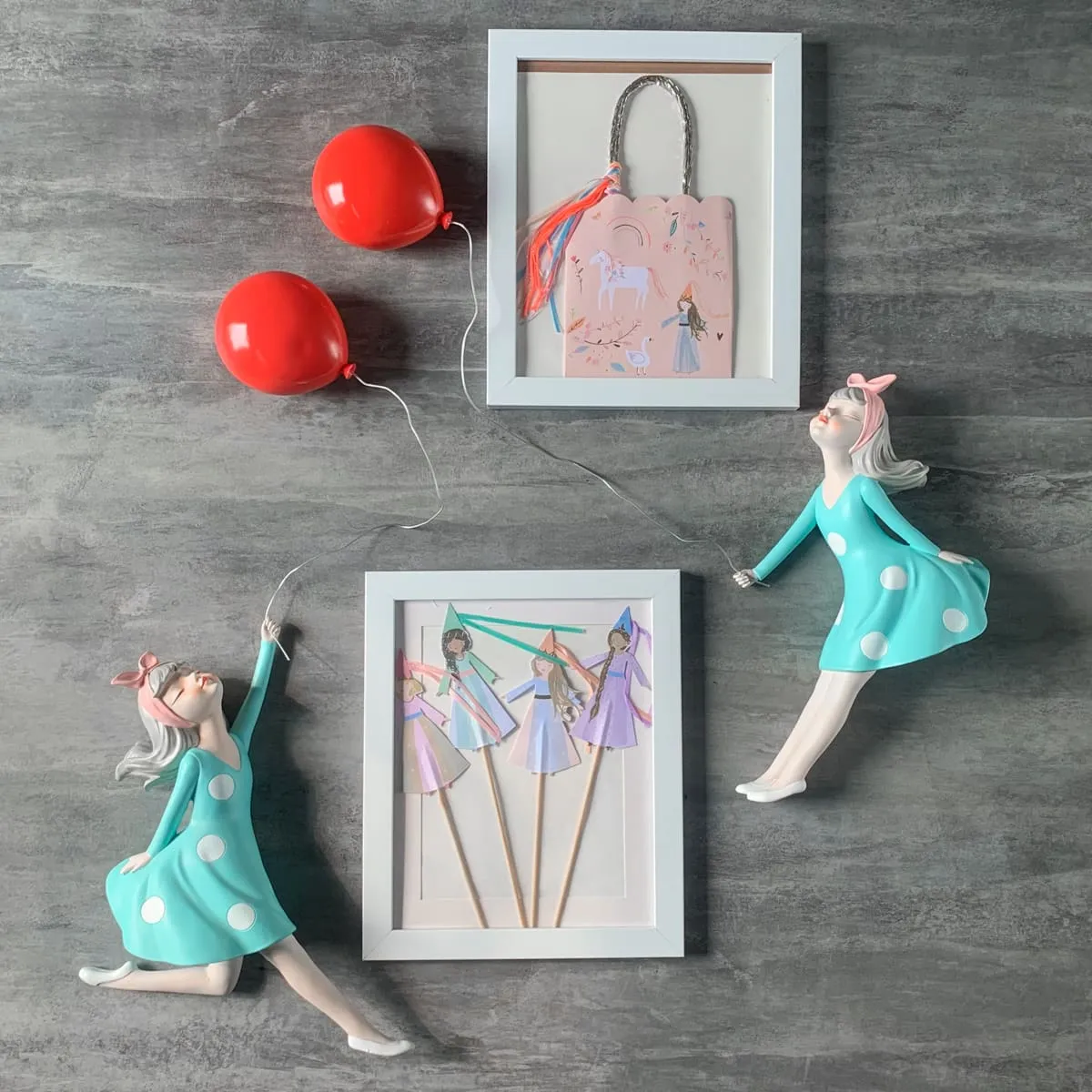 Home Artisan Luscinia with a Balloon Wall Sculpture