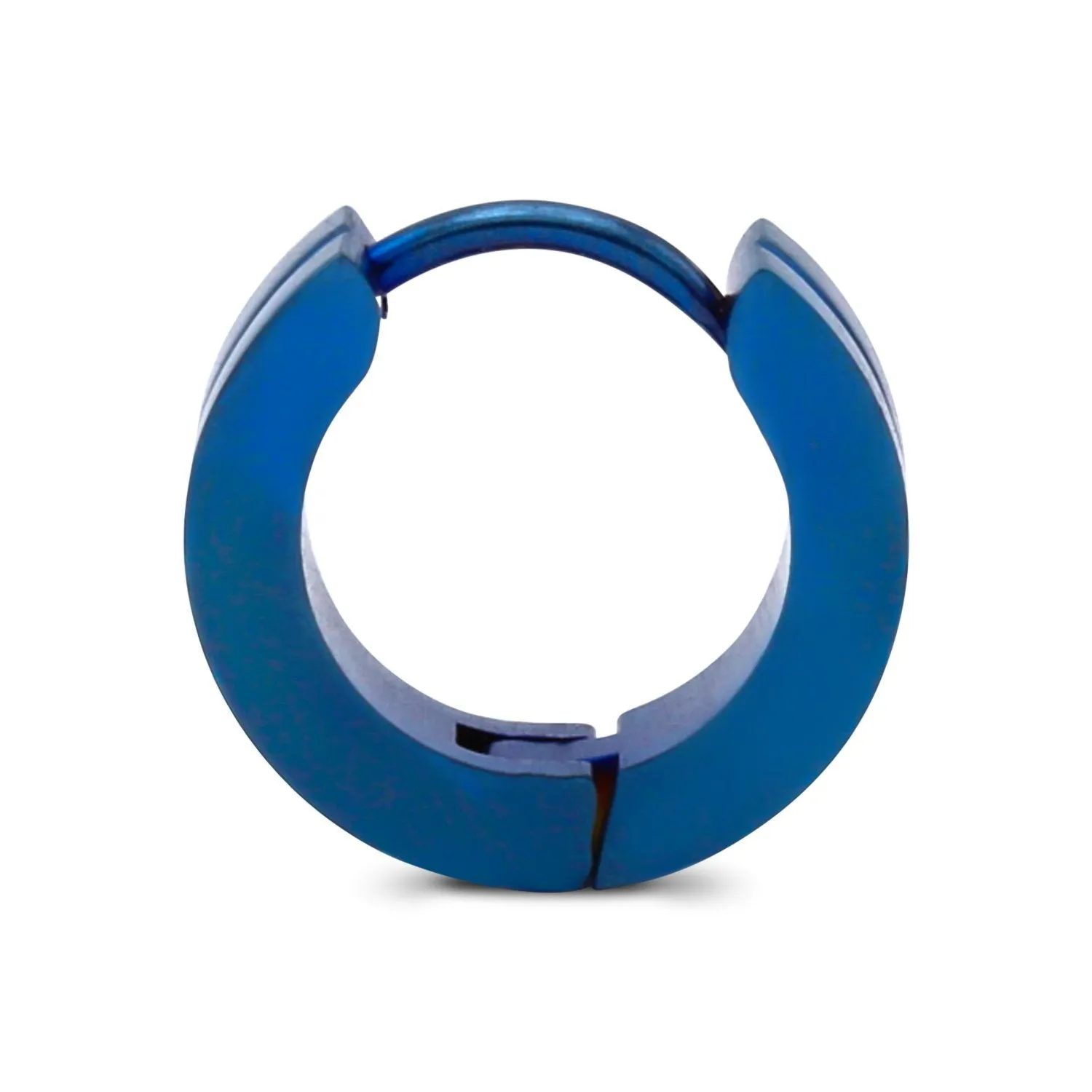 Huggie Hoop Stainless Steel Earrings Blue Designs