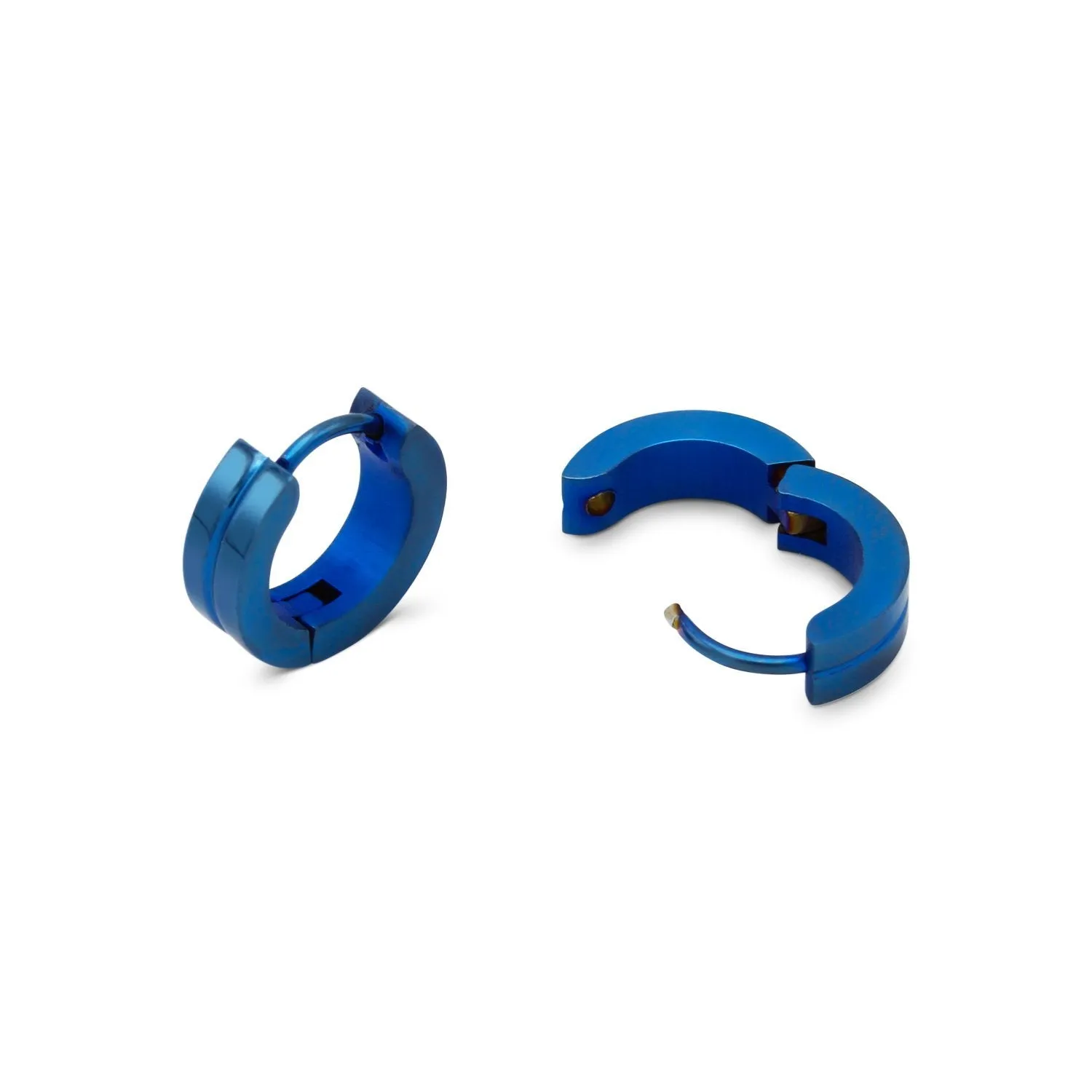Huggie Hoop Stainless Steel Earrings Blue Designs