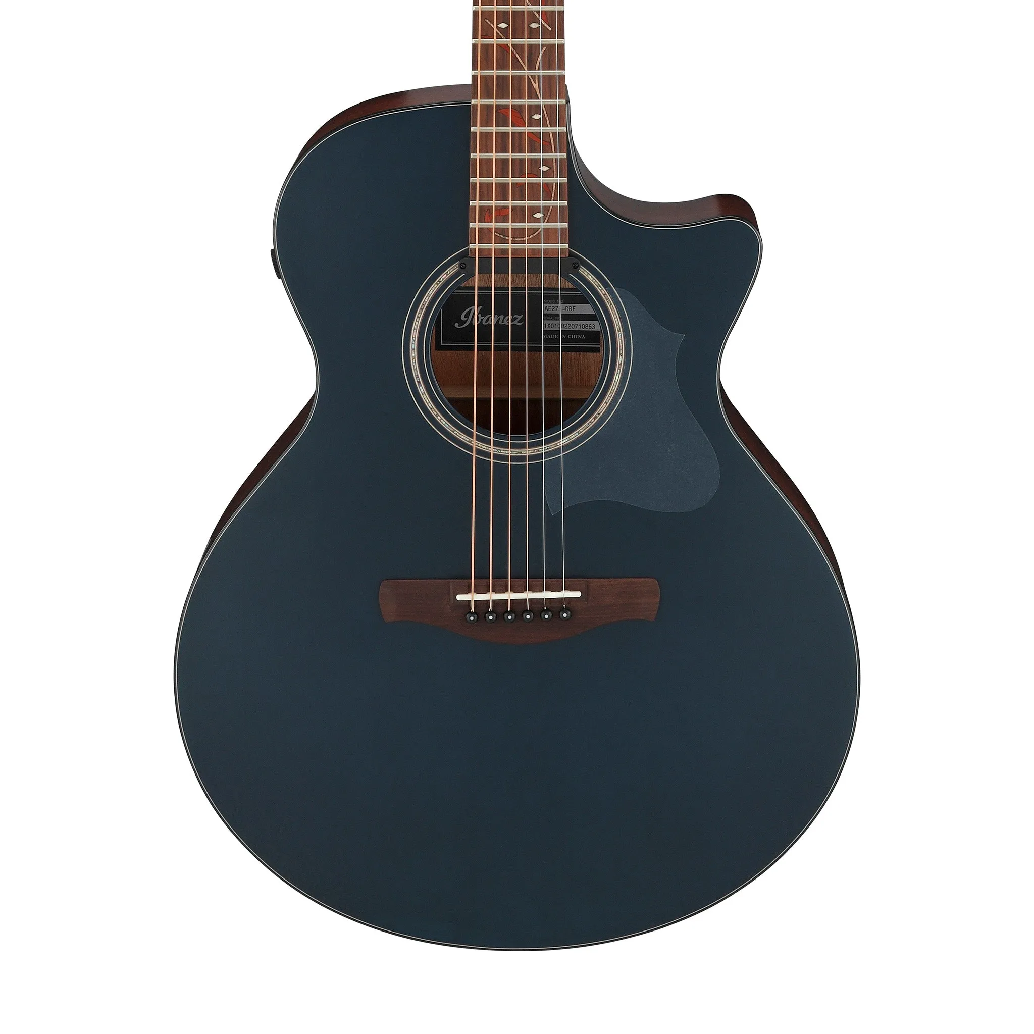Ibanez AE275-DBF Acoustic Guitar, Dark Tide Blue Flat