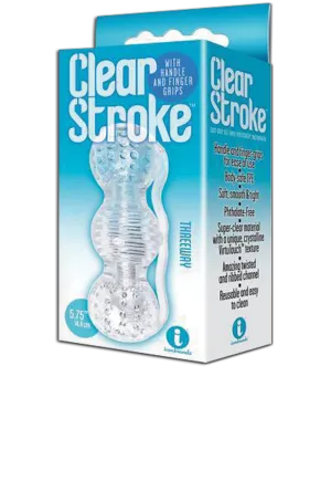 Icon Brands - The 9's - Clear Stroke Threeway Male Masturbator Clear