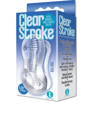 Icon Brands - The 9's - Clear Stroke Twister Male Masturbator Clear