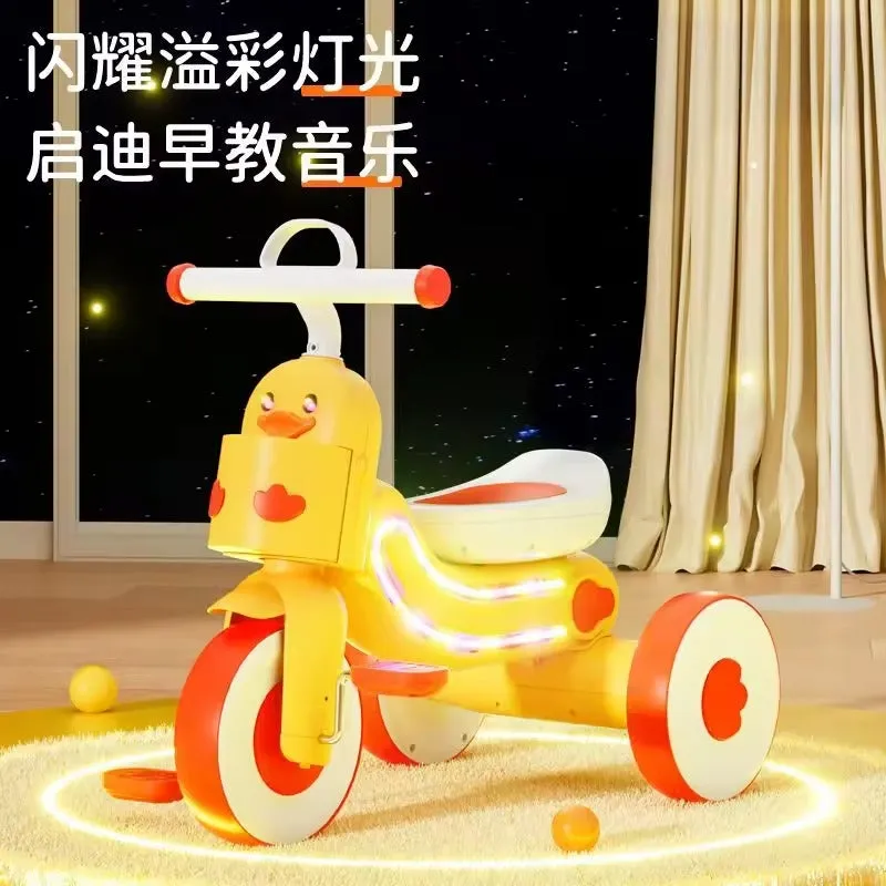 Imported Material Children's Tricycle Bright Yellow Duck-Inspired Look