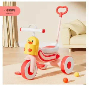 Imported Material Children's Tricycle Bright Yellow Duck-Inspired Look