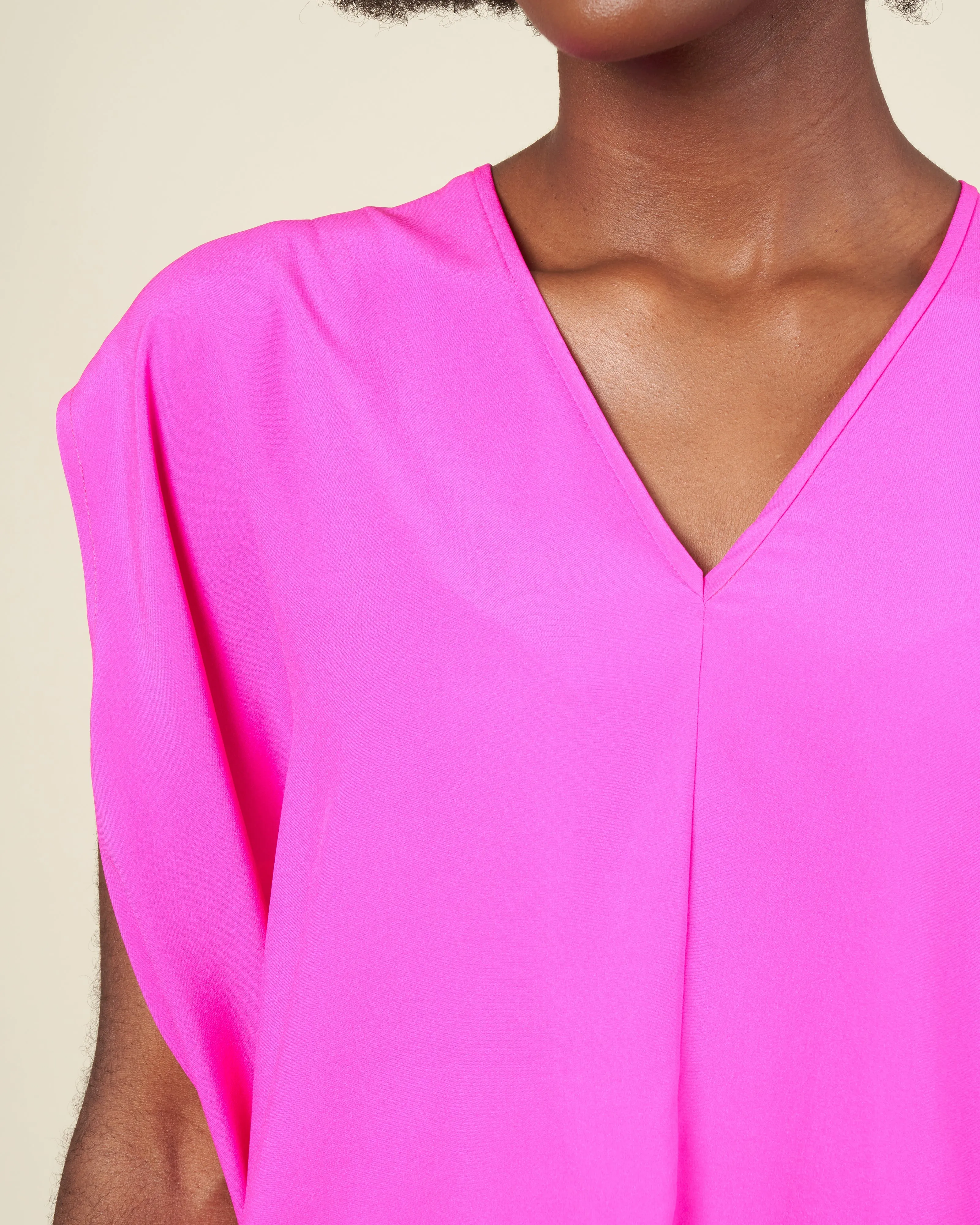 ina tank silk charmeuse - fuchsia
