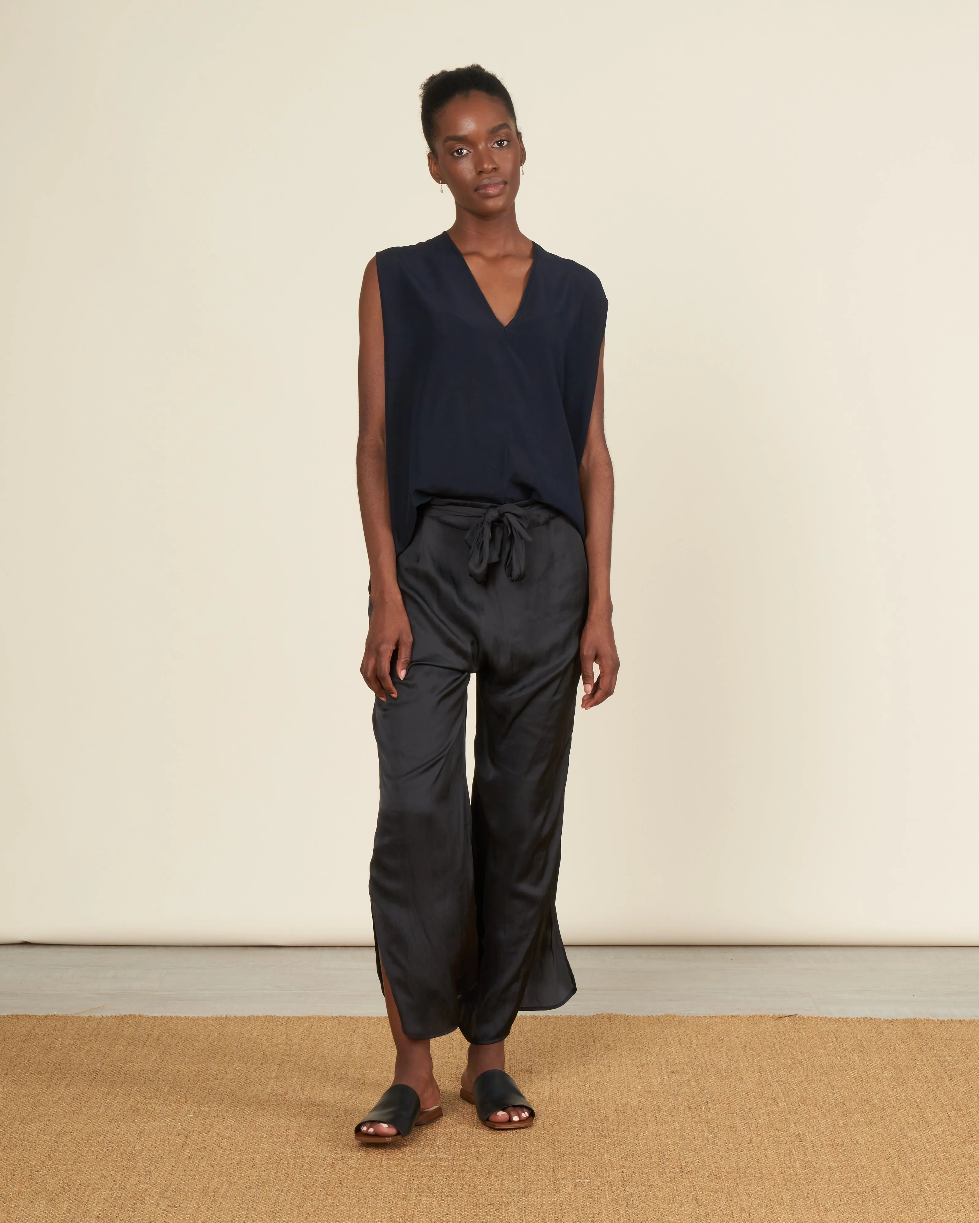 ina tank silk charmeuse - ink jet