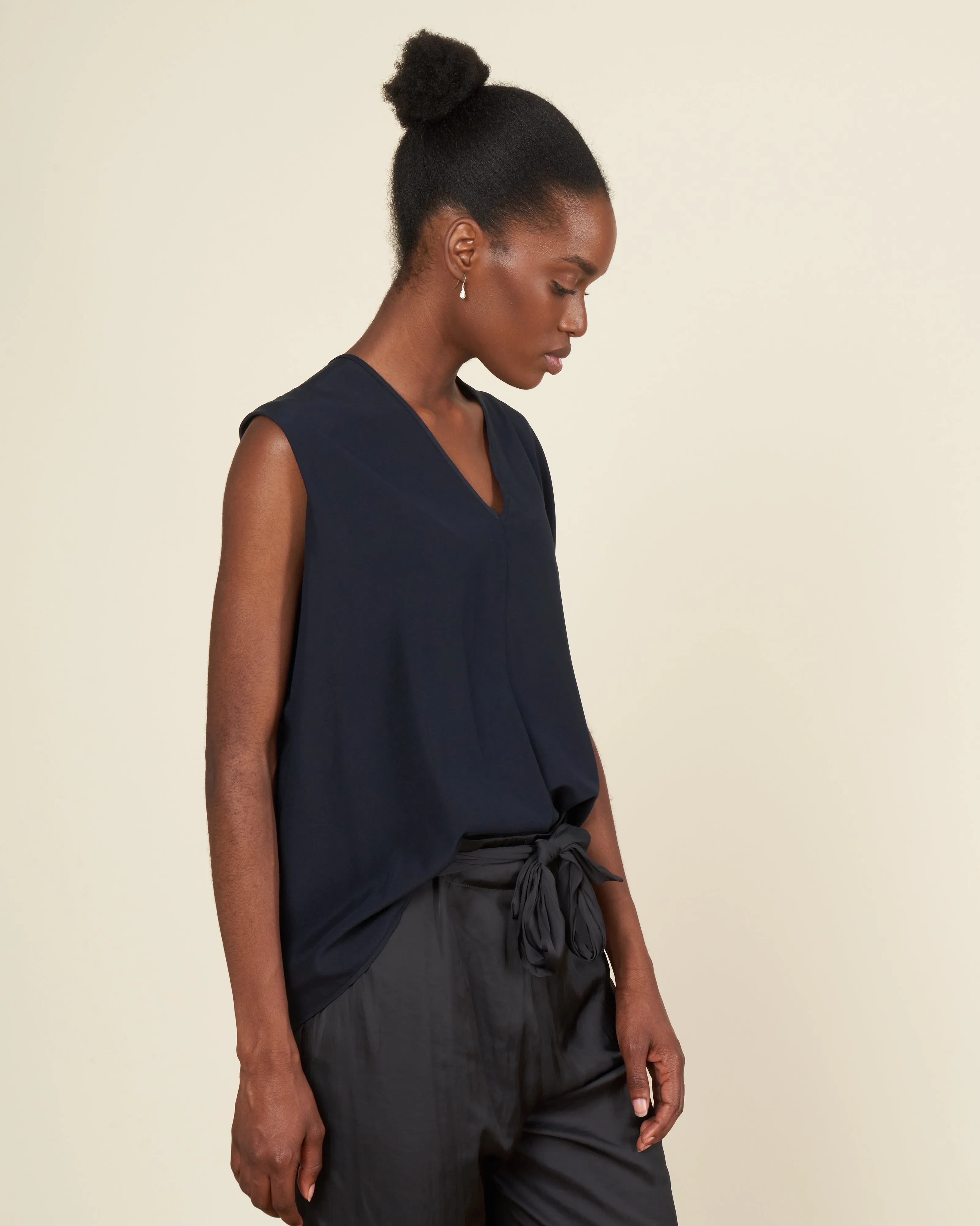 ina tank silk charmeuse - ink jet