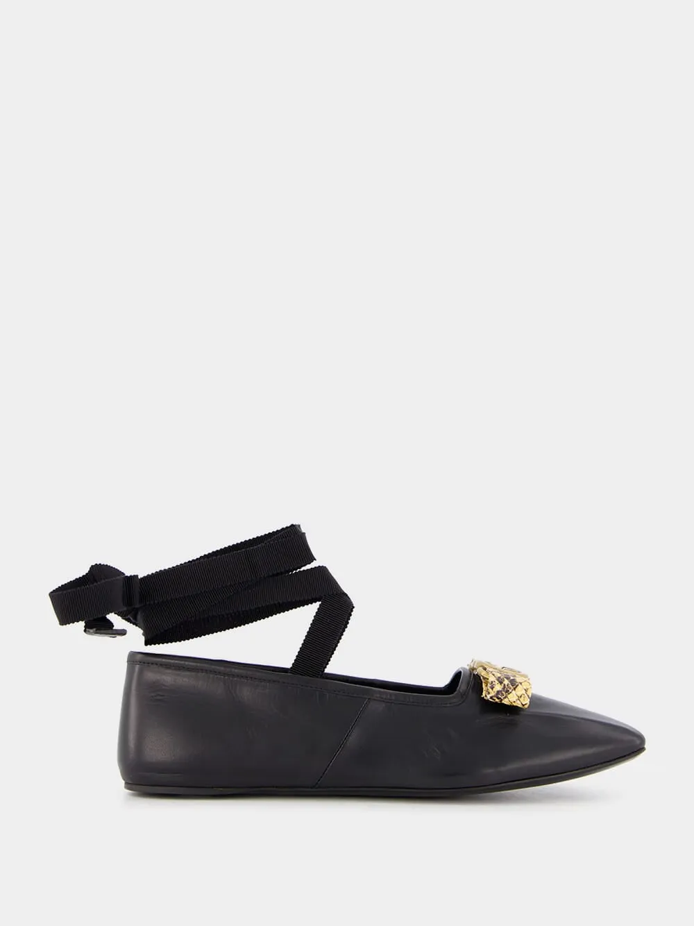 Interlocking G Leather Ballet Flats
