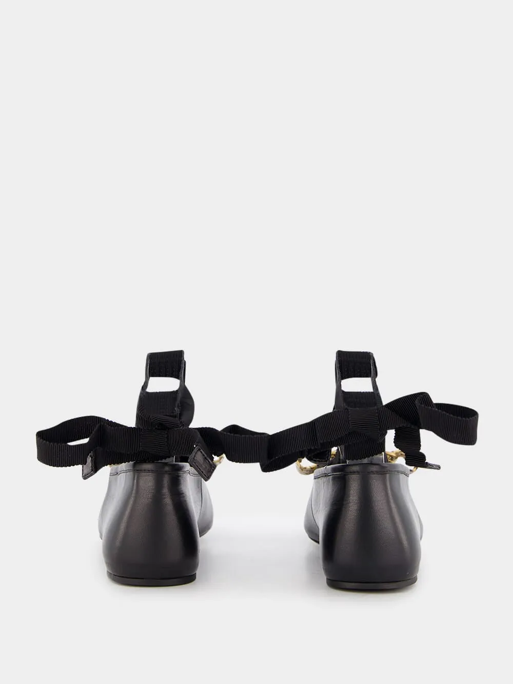 Interlocking G Leather Ballet Flats