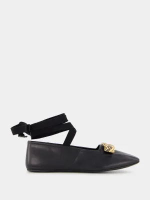Interlocking G Leather Ballet Flats