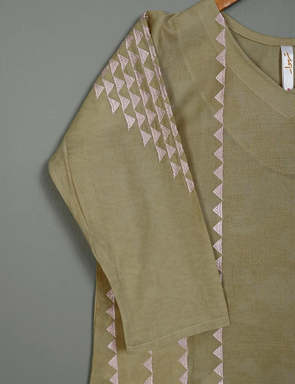 Jaquard Stitched Kurti - Dahlia (TS-078A-SkinBrown)