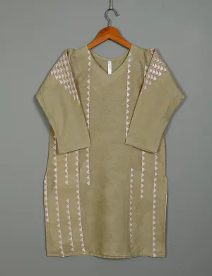 Jaquard Stitched Kurti - Dahlia (TS-078A-SkinBrown)