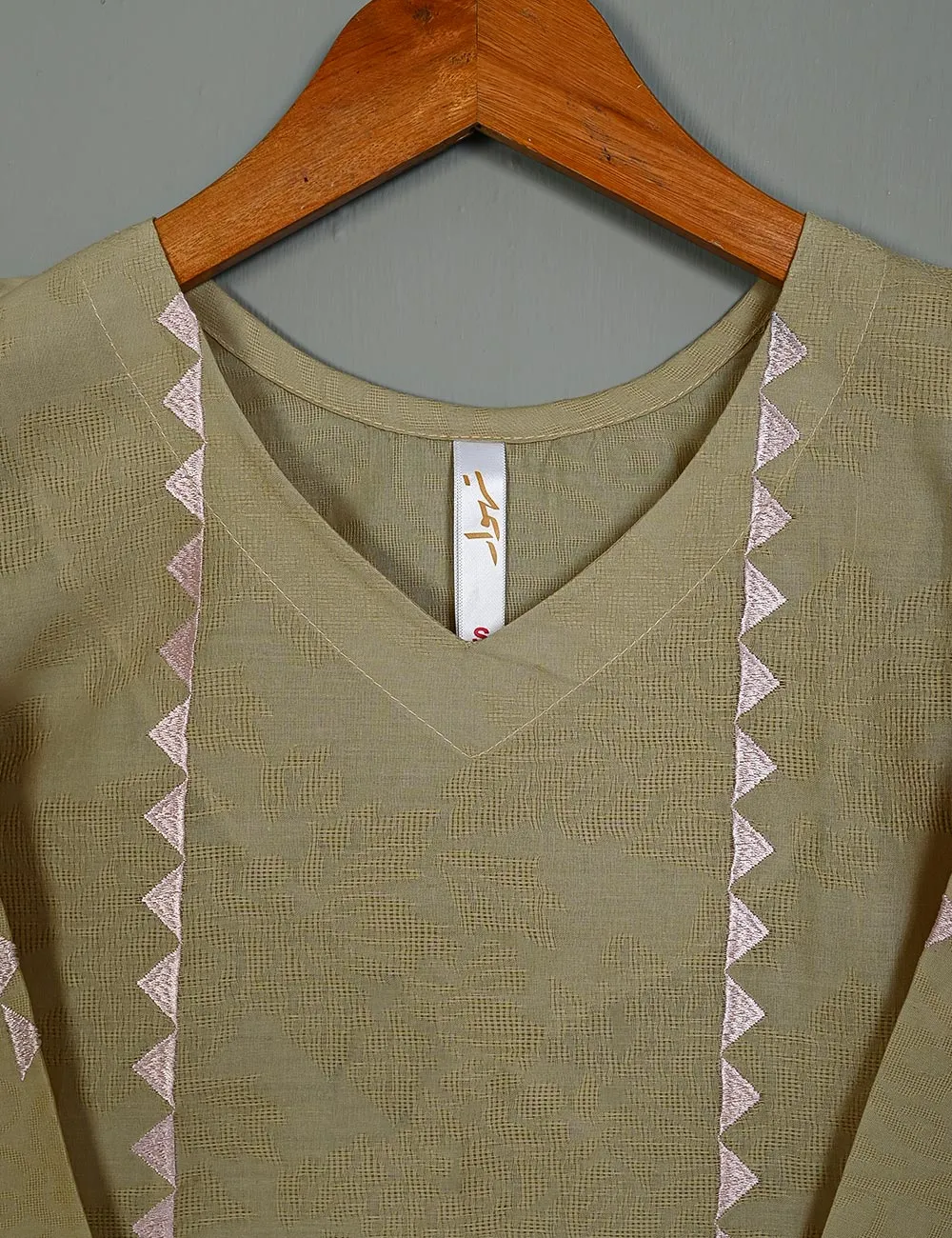 Jaquard Stitched Kurti - Dahlia (TS-078A-SkinBrown)