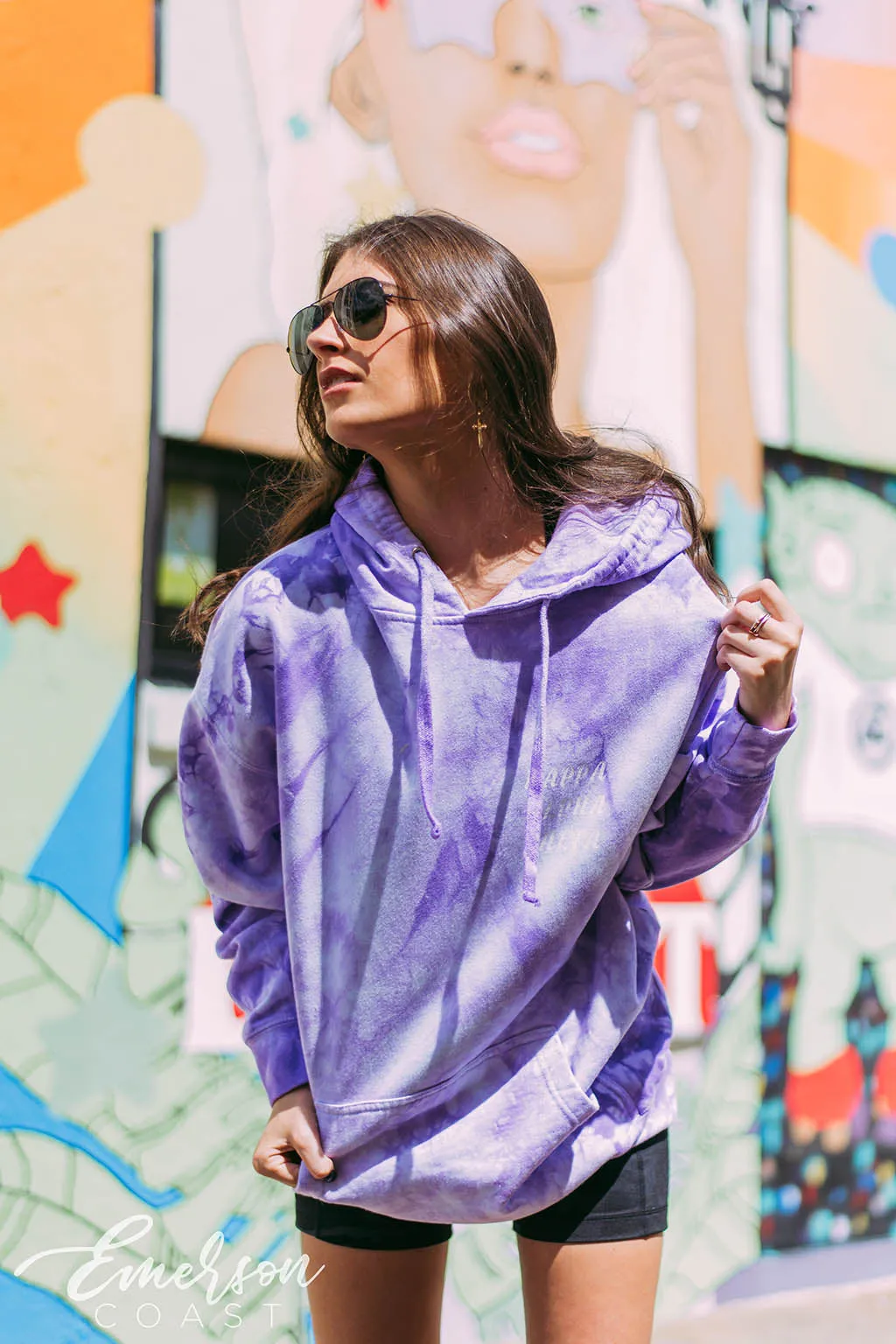 Kappa Alpha Theta Lavender Crystal Wash Hoodie