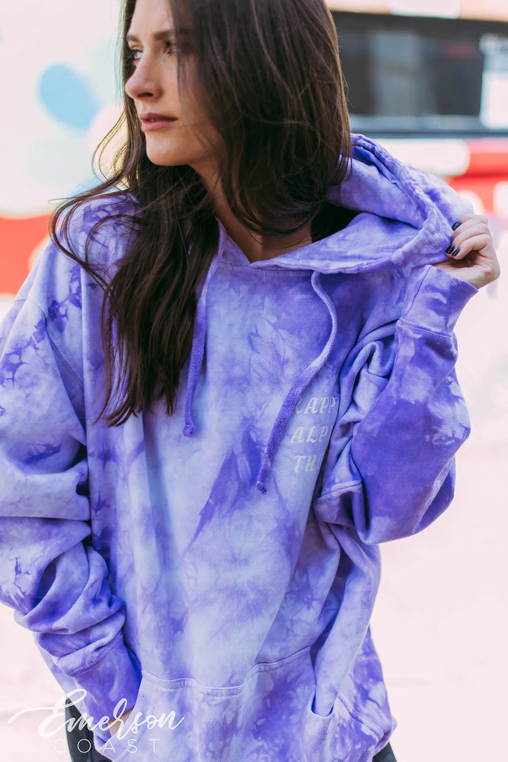 Kappa Alpha Theta Lavender Crystal Wash Hoodie