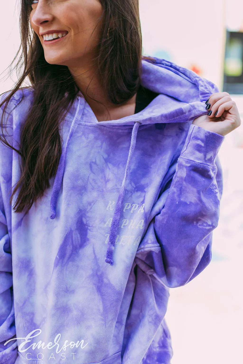 Kappa Alpha Theta Lavender Crystal Wash Hoodie