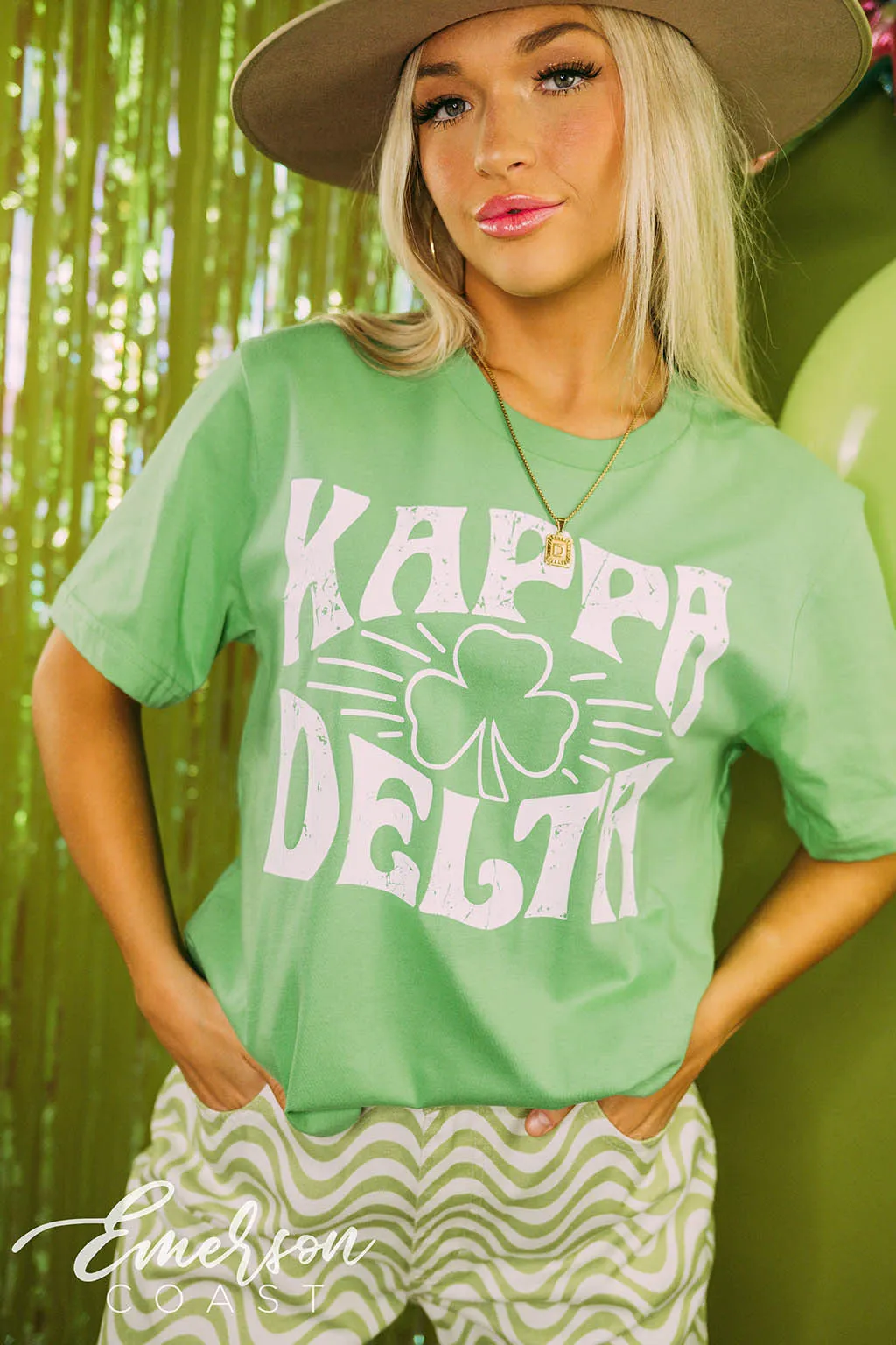 Kappa Delta Philanthropy Simple Shamrock Tee