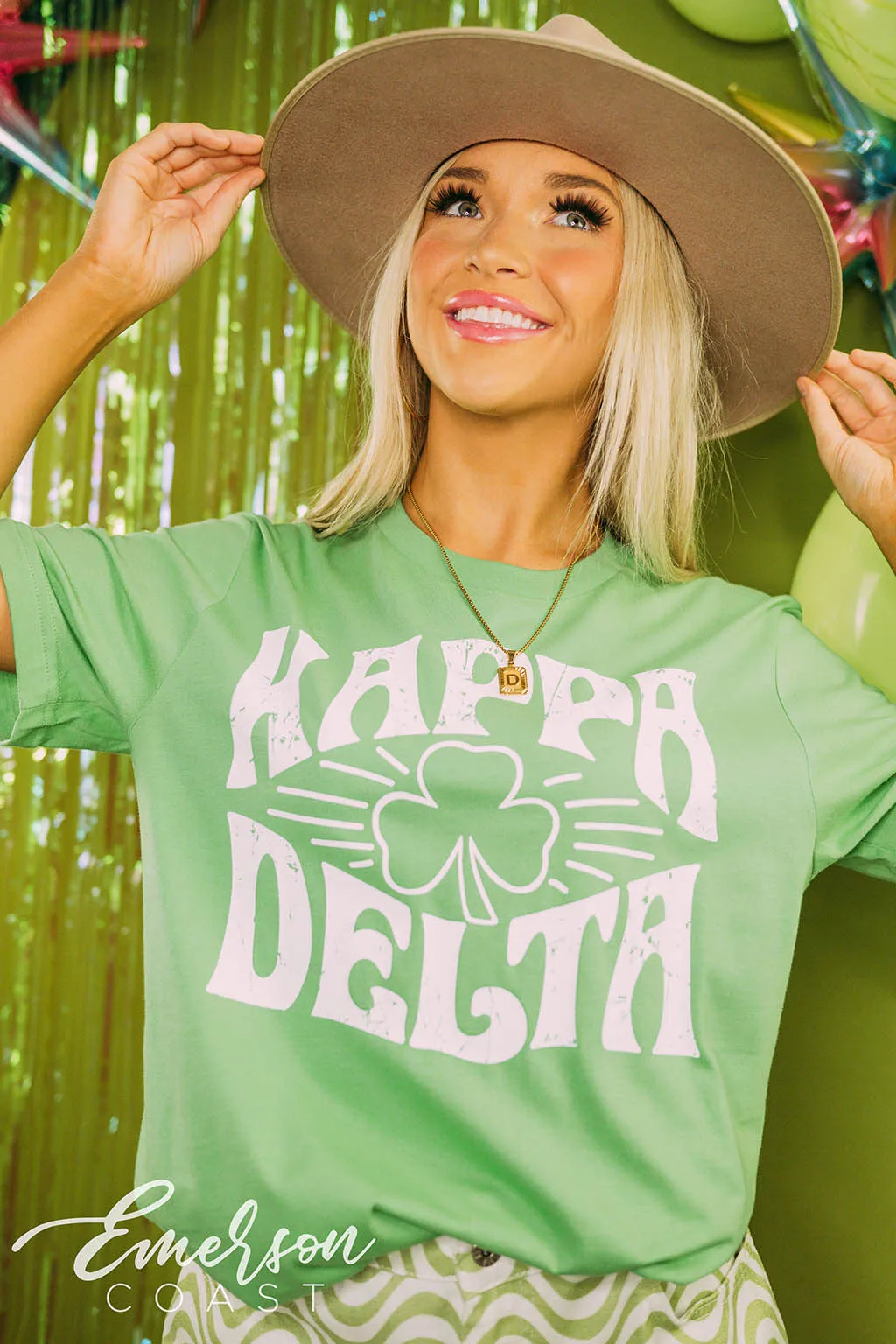 Kappa Delta Philanthropy Simple Shamrock Tee