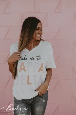 Kappa Delta Simple V-neck Tee