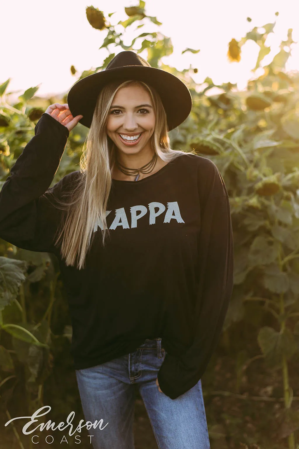 Kappa Kappa Gamma Simple PR Long Sleeve Tee