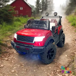 Kid's Power Jeep: Rechargeable Double Motor Fun with Mobile Connectivity