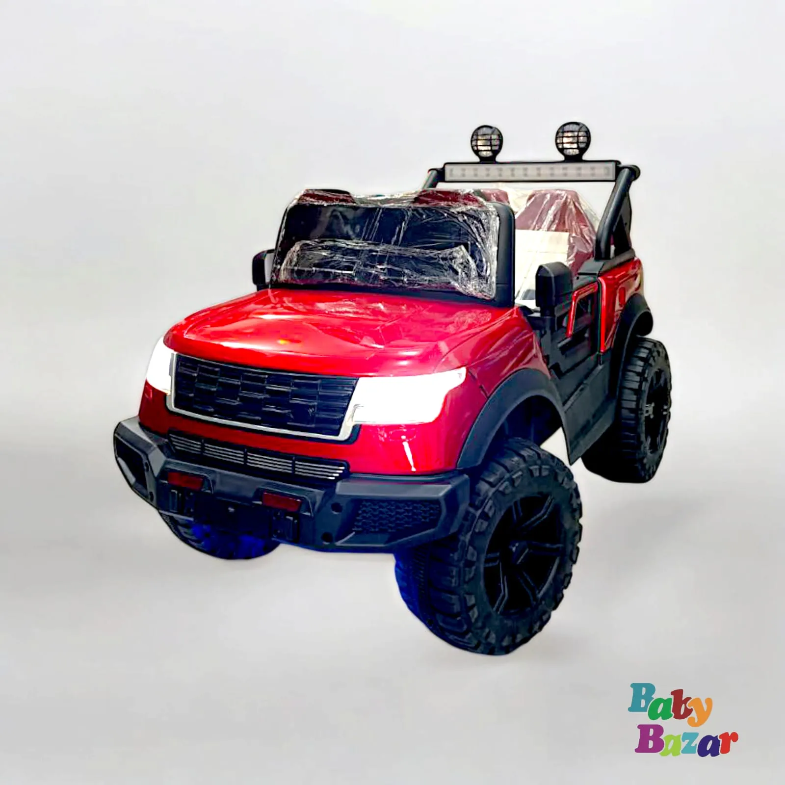 Kid's Power Jeep: Rechargeable Double Motor Fun with Mobile Connectivity