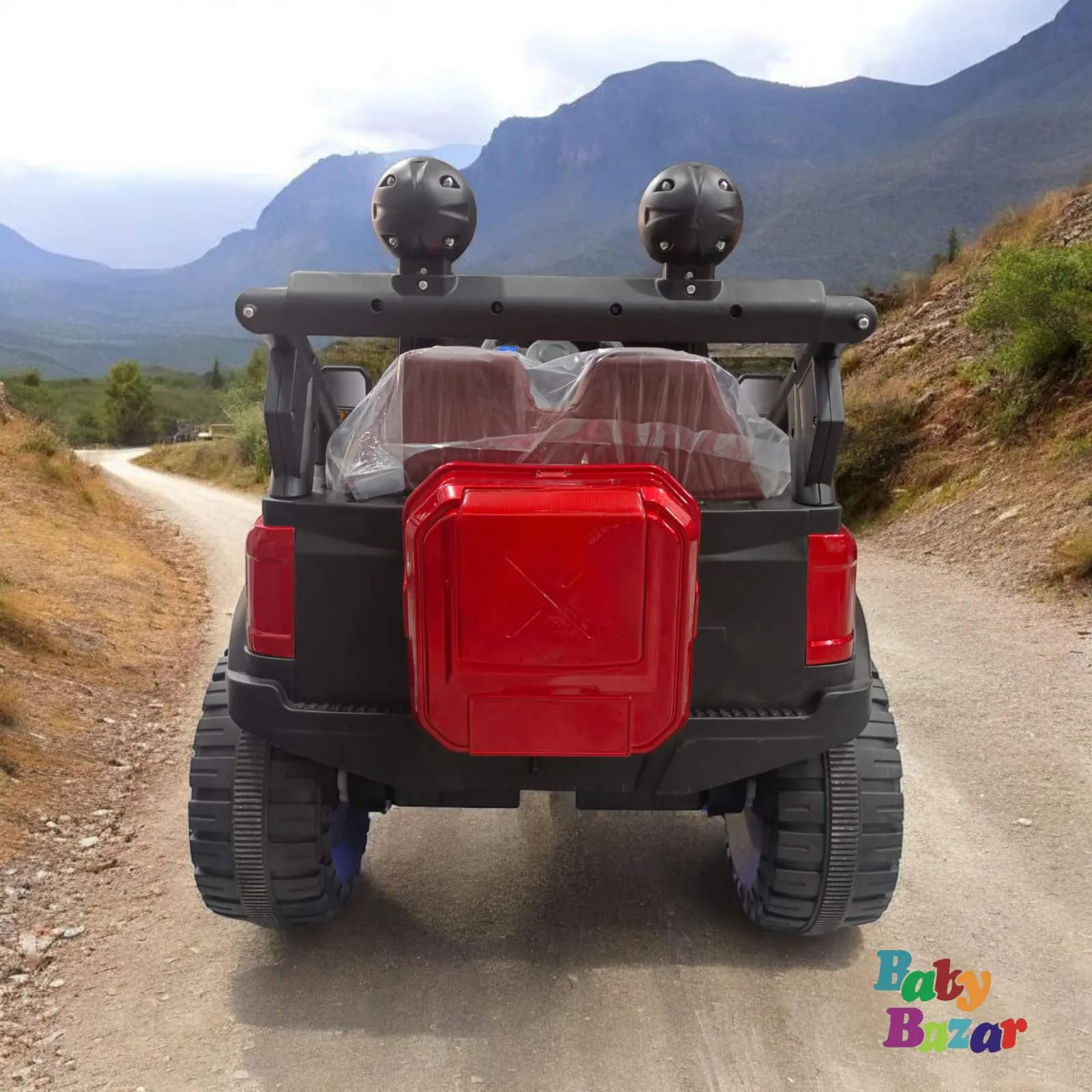 Kid's Power Jeep: Rechargeable Double Motor Fun with Mobile Connectivity