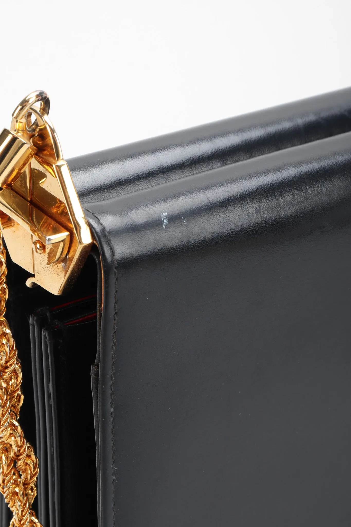 Leather Hinged Box Bag