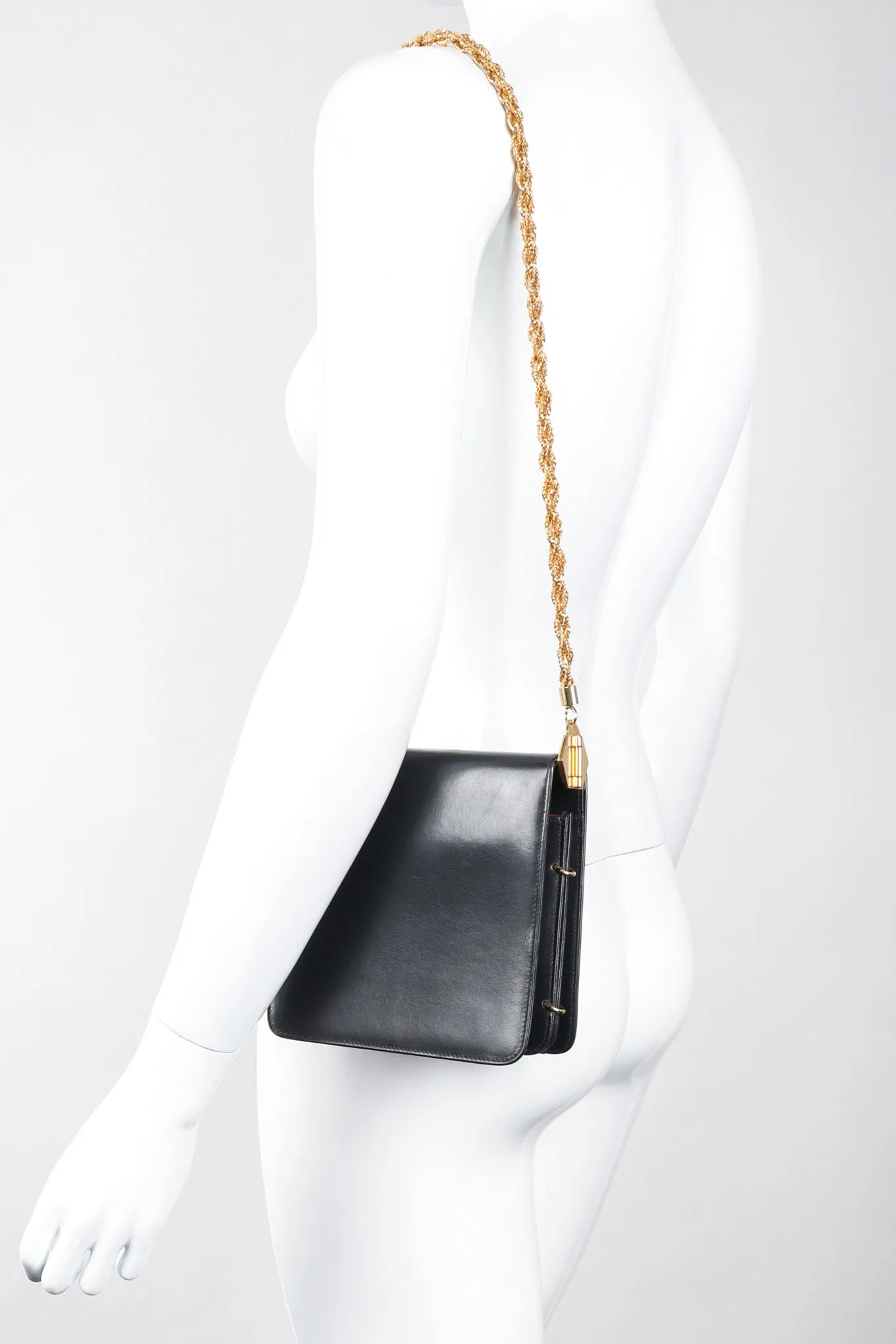 Leather Hinged Box Bag