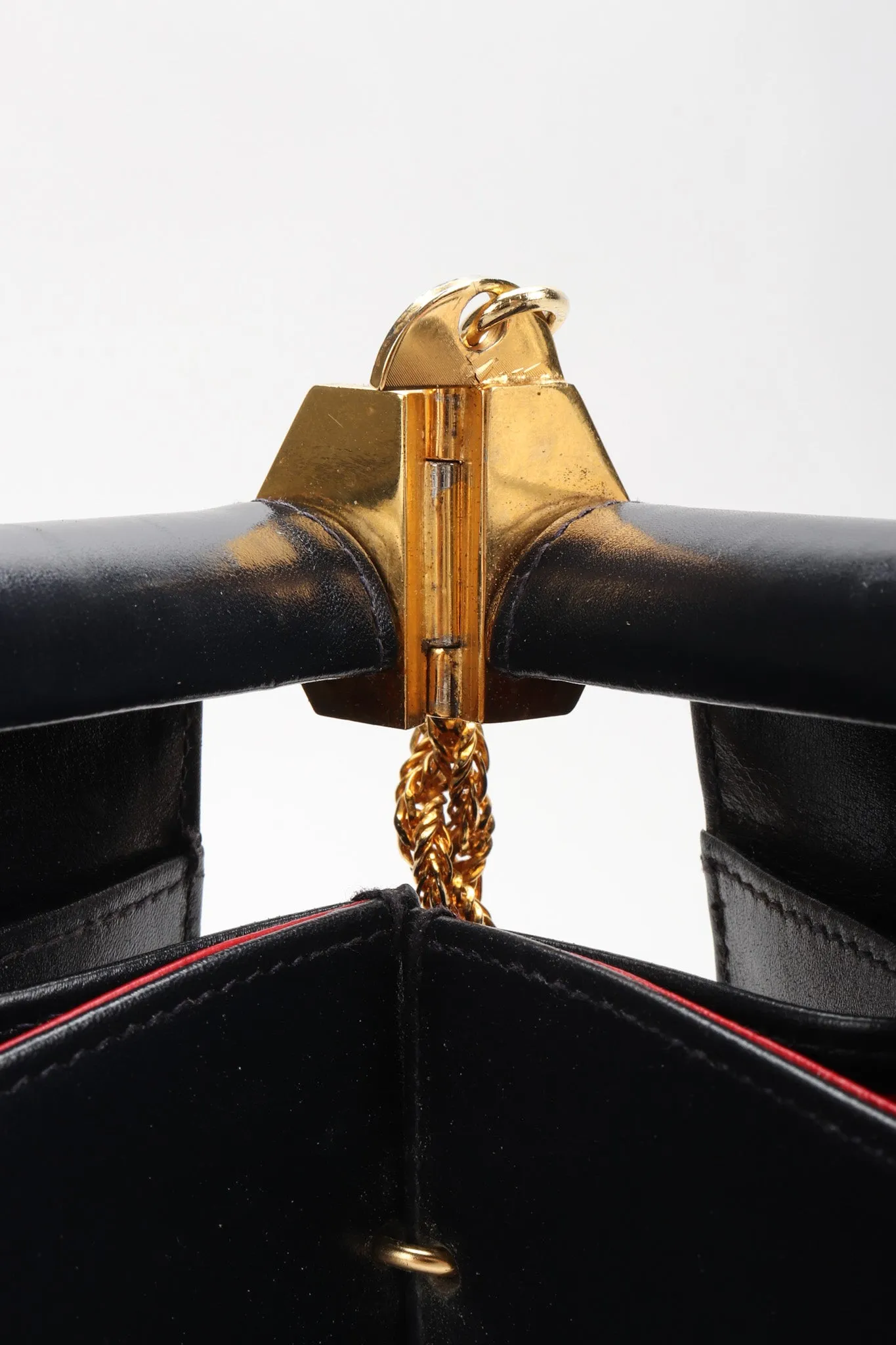 Leather Hinged Box Bag