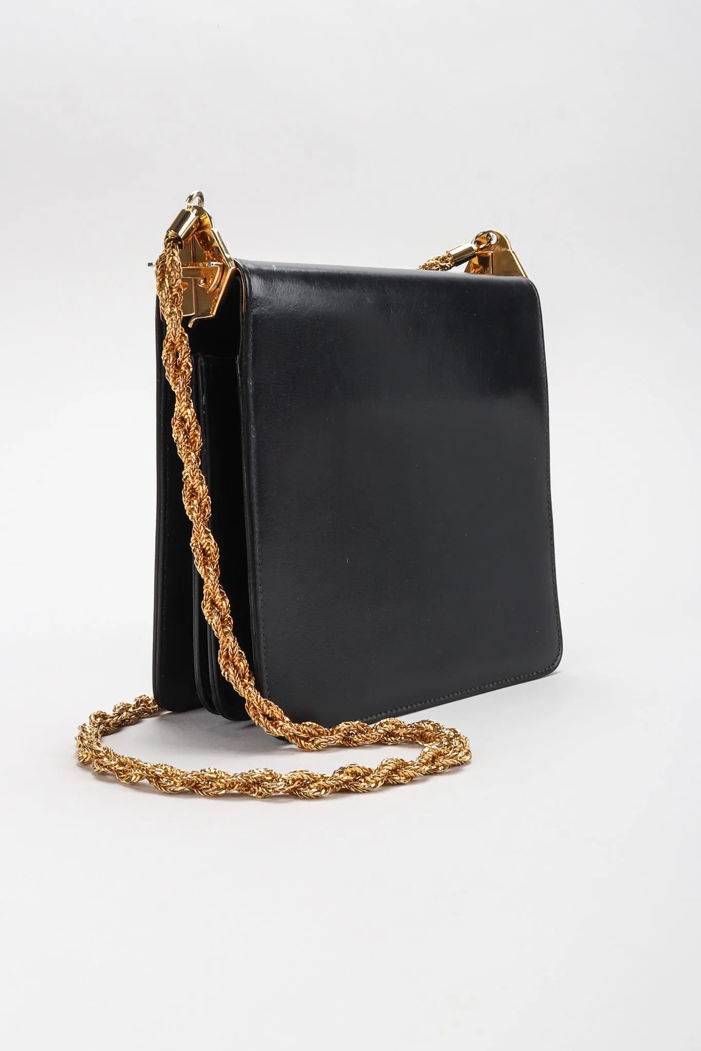 Leather Hinged Box Bag