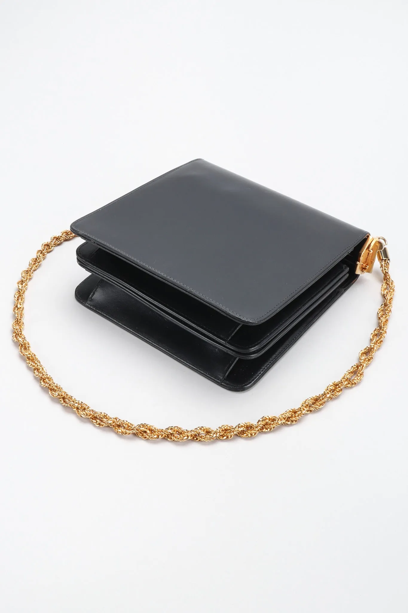 Leather Hinged Box Bag