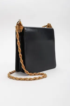 Leather Hinged Box Bag