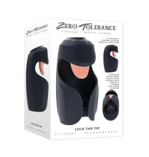 Lick the Tip Tongue Flicking Stroker Black