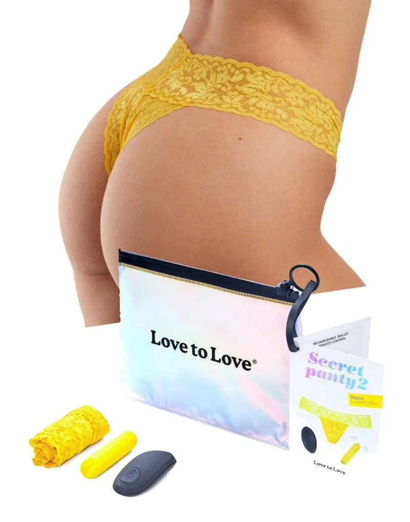 Love to Love - Vibrerend Slipje - Secret Panty 2 - Geel