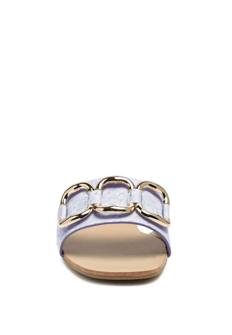MADELEINE METAL RINGS FLAT SLIDES