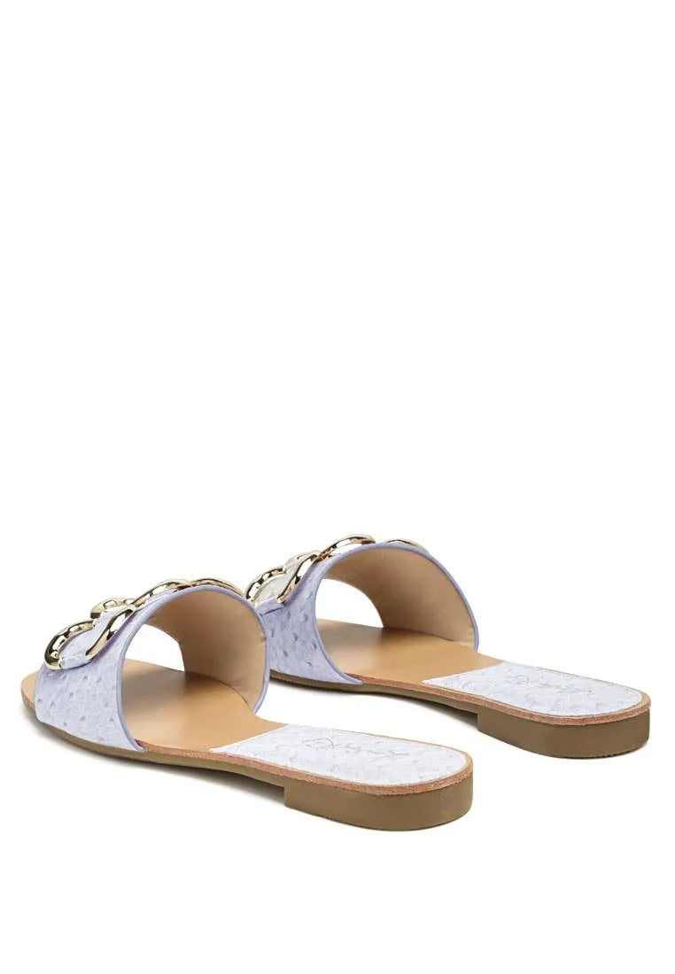 MADELEINE METAL RINGS FLAT SLIDES