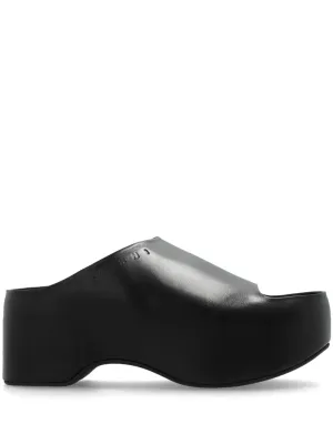 Marni 75mm wedge leather sandals