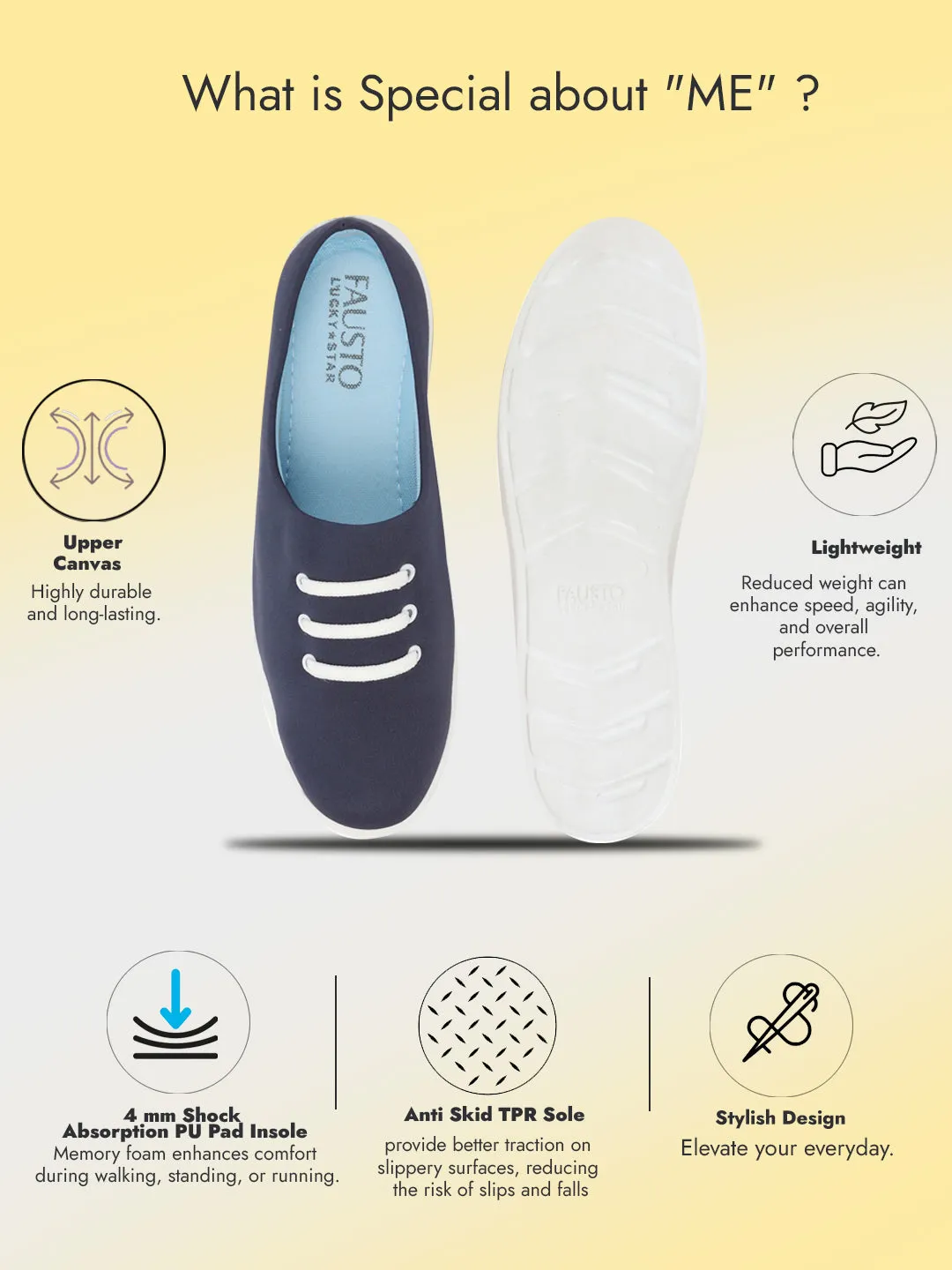 Men Navy Blue Casual Canvas Slip-On Shoes